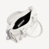 Damen-Le-City-Tasche, klein, mit riesigen Nieten und Strasssteinen in Optikweiss Damen-Le-City-Tasche, klein, mit riesigen Nieten und Strasssteinen in Optikweiss