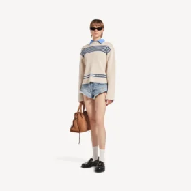 Damen-Minishorts in Bleach Light Blue