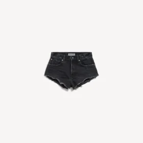 Damen-Minishorts in Marineblau/Schwarz, überfärbt
