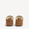 Damen-Pantolette «Alaska Soft» mit Plateau in Braun/Weiss