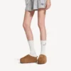 Damen-Pantolette «Alaska Soft» mit Plateau in Braun/Weiss