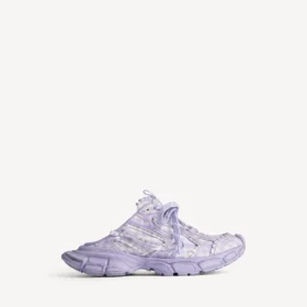 Damen-Pantolette «Check» in 3XL, lila