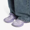 Damen-Pantolette «Check» in 3XL, lila
