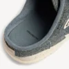Damen-Pantolette «Hamptons» aus Denim in Blau/Creme