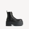 Damen-Plateau-Stiefeletten «Strike» in Schwarz
