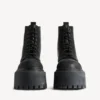 Damen-Plateau-Stiefeletten «Strike» in Schwarz