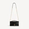Damen-Pochette in Hourglass-Form mit Kette in Schwarz Damen-Pochette in Hourglass-Form mit Kette in Schwarz