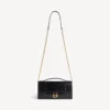 Damen-Pochette in Hourglass-Form mit Kette in Schwarz Damen-Pochette in Hourglass-Form mit Kette in Schwarz
