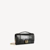Damen-Pochette in Hourglass-Form mit Kette in Schwarz Damen-Pochette in Hourglass-Form mit Kette in Schwarz