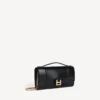 Damen-Pochette in Hourglass-Form mit Kette in Schwarz Damen-Pochette in Hourglass-Form mit Kette in Schwarz