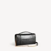 Damen-Pochette in Hourglass-Form mit Kette in Schwarz Damen-Pochette in Hourglass-Form mit Kette in Schwarz