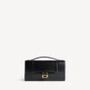 Damen-Pochette in Hourglass-Form mit Kette in Schwarz Damen-Pochette in Hourglass-Form mit Kette in Schwarz