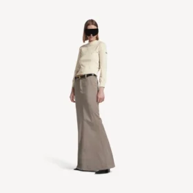 Damen-Pullover mit Rundhalsausschnitt in Creme