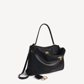 Damen-Rodeo-Handtasche, mittelgross, in Schwarz