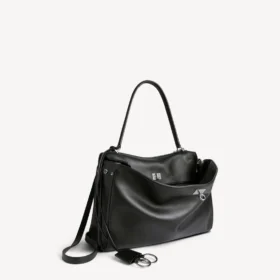 Damen-Rodeo-Handtasche, mittelgross, in Schwarz