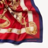 Damen-Schal «ai» in Burgunderrot/Gold