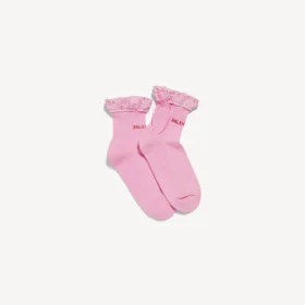 Damen-Schleifensocken in Rosa/Rot