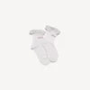 Damen-Schleifensocken in Weiss/Rosa
