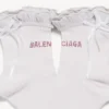 Damen-Schleifensocken in Weiss/Rosa