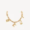 Damen-Schlüsselanhänger mit Anhängern in Gold