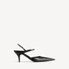 Damen-Slingback «Avenue Bow» in Schwarz/Silber Damen-Slingback «Avenue Bow» in Schwarz/Silber