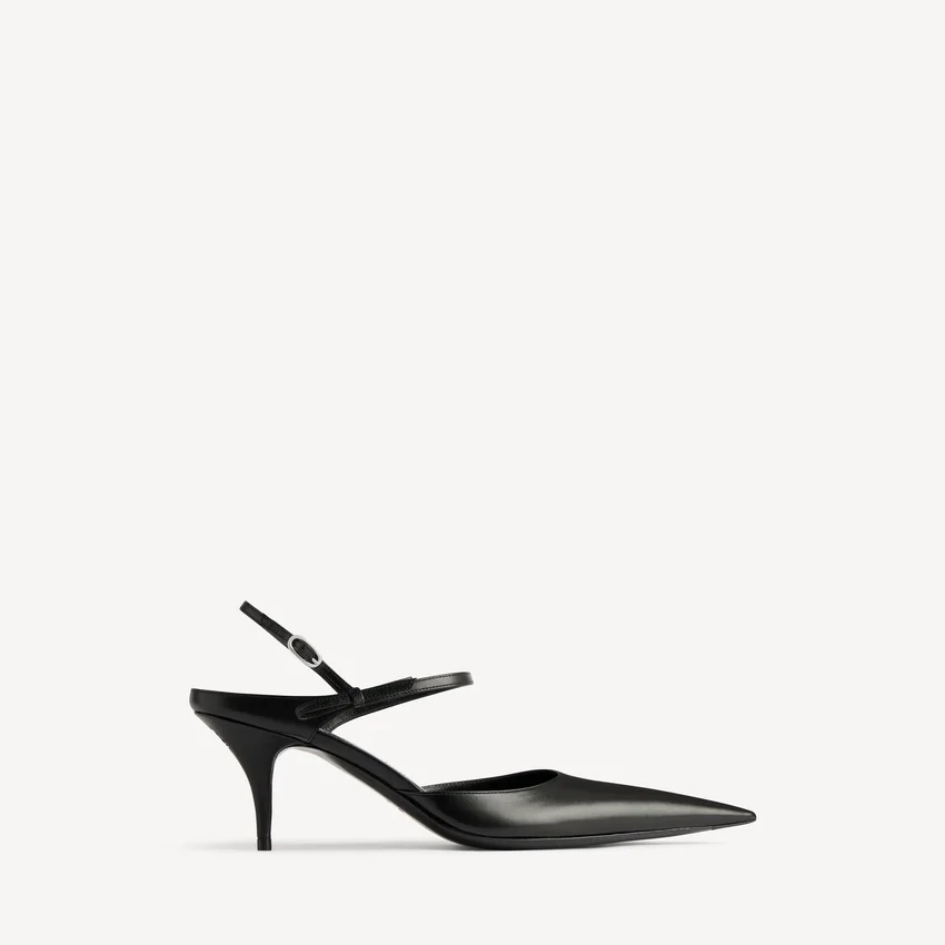 Damen-Slingback «Avenue Bow» in Schwarz/Silber Damen-Slingback «Avenue Bow» in Schwarz/Silber