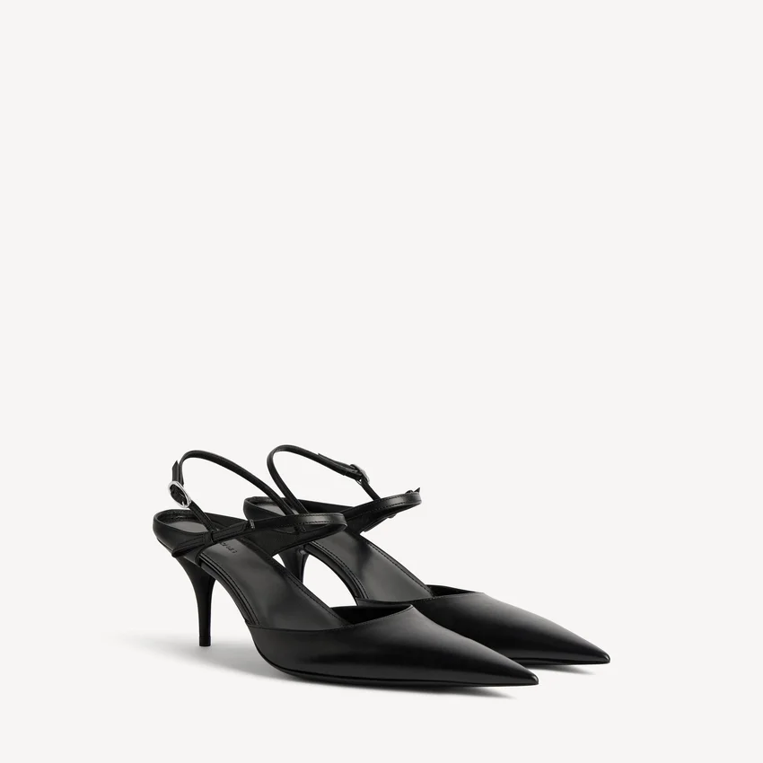 Damen-Slingback «Avenue Bow» in Schwarz/Silber Damen-Slingback «Avenue Bow» in Schwarz/Silber