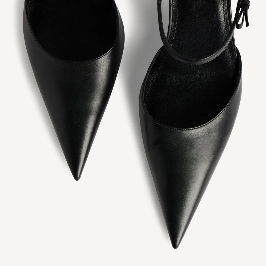 Damen-Slingback «Avenue Bow» in Schwarz/Silber Damen-Slingback «Avenue Bow» in Schwarz/Silber