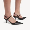 Damen-Slingback «Avenue Bow» in Schwarz/Silber Damen-Slingback «Avenue Bow» in Schwarz/Silber