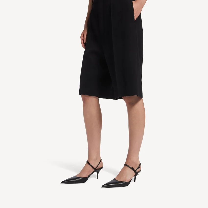 Damen-Slingback «Avenue Bow» in Schwarz/Silber Damen-Slingback «Avenue Bow» in Schwarz/Silber