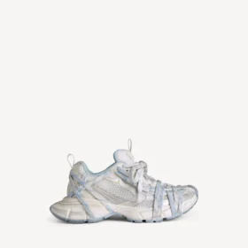 Damen-Sneaker 3XL mit «Extreme Laces»-Logo in Weiss/Off-White/Hellblau