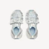 Damen-Sneaker 3XL mit «Extreme Laces»-Logo in Weiss/Off-White/Hellblau