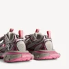Damen-Sneaker 3XL mit Farbverlauf und Anhängern in Grau/Rosa