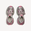 Damen-Sneaker 3XL mit Farbverlauf und Anhängern in Grau/Rosa