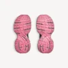Damen-Sneaker 3XL mit Farbverlauf und Anhängern in Grau/Rosa