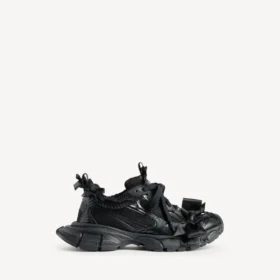Damen-Sneaker 3XL mit Schnürung in Schwarz