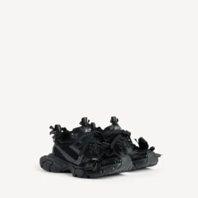 Damen-Sneaker 3XL mit Schnürung in Schwarz