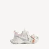 Damen-Sneaker 3XL mit Schnürung in Weiss/Hellrosa