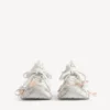 Damen-Sneaker 3XL mit Schnürung in Weiss/Hellrosa