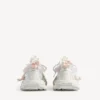 Damen-Sneaker 3XL mit Schnürung in Weiss/Hellrosa
