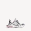 Damen-Sneaker 3XL mit transparenter Gel-Sohle in Weiss/Rosa/Schwarz