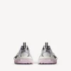 Damen-Sneaker 3XL mit transparenter Gel-Sohle in Weiss/Rosa/Schwarz