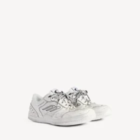 Damen-Sneaker «Hamptons» in Weiss mit mittlerem Used-Look