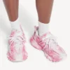 Damen-Sneaker mit «Track»-Schablonenlogo in Pink/Weiss Damen-Sneaker mit «Track»-Schablonenlogo in Pink/Weiss
