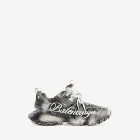 Damen-Sneaker mit Track-Stencil-Logo in Schwarz/Weiss