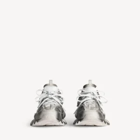 Damen-Sneaker mit Track-Stencil-Logo in Schwarz/Weiss