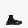 Herren-Sneaker «Speed 2.0» mit vollständig transparenter Sohle aus recyceltem Strick in Schwarz Herren-Sneaker «Speed 2.0» mit vollständig transparenter Sohle aus recyceltem Strick in Schwarz
