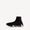 Damen-Sneaker «Speed 2.0» mit vollständig transparenter Sohle aus recyceltem Strick in Schwarz/Beige