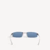 Damen-Sonnenbrille «Gossip Rectangle M» in Dark Ruthenium/Blau Damen-Sonnenbrille «Gossip Rectangle M» in Dark Ruthenium/Blau