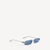 Damen-Sonnenbrille «Gossip Rectangle M» in Dark Ruthenium/Blau Damen-Sonnenbrille «Gossip Rectangle M» in Dark Ruthenium/Blau